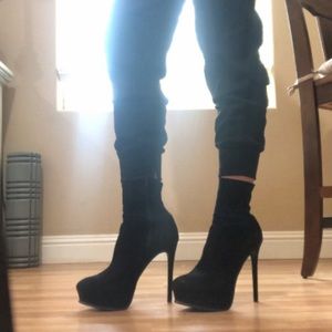 Fashion Nova sock heel boots